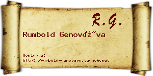 Rumbold Genovéva névjegykártya